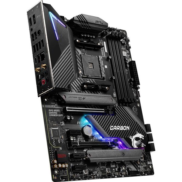 MPG B550 GAMING CARBON WIFI MSI Socket AM4 AMD B550 Chipset AMD Ryzen 5000/3000 Series Processors Support DDR4 4x DIMM 6x SATA3 6.0Gb/s ATX Motherboard (Refurbished)
