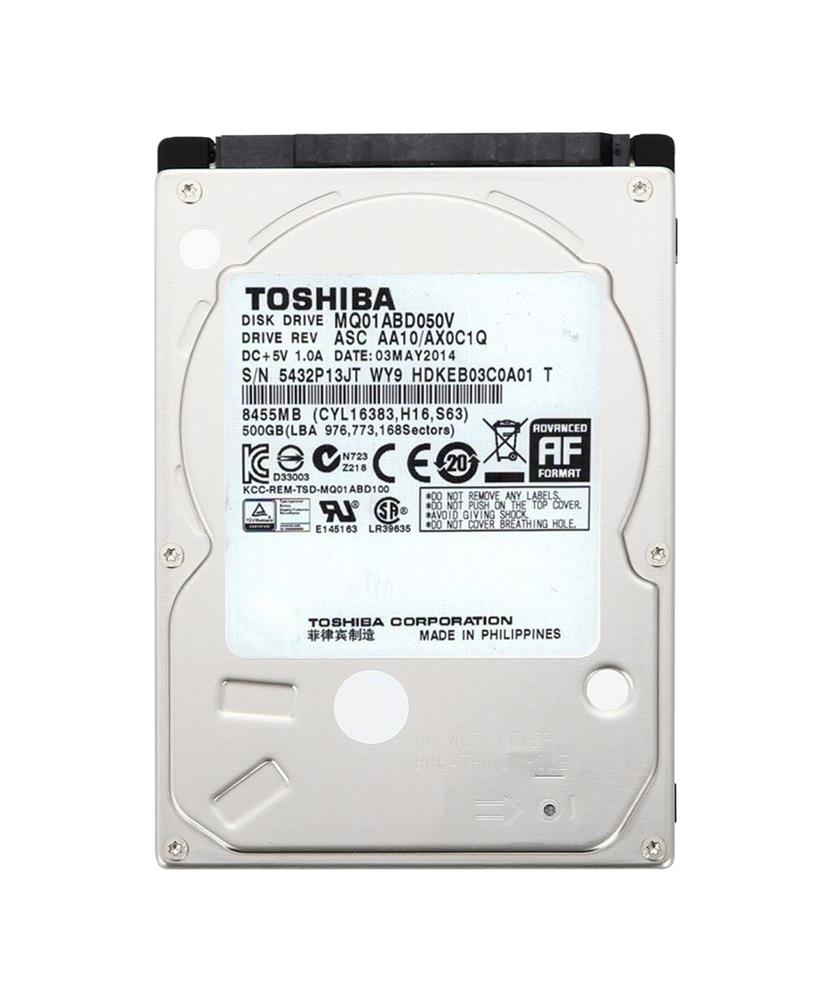 MQ01ABD050V Toshiba Video Stream 500GB 5400RPM SATA 3Gbps 16MB Cache (512e) 2.5-inch Internal Hard Drive