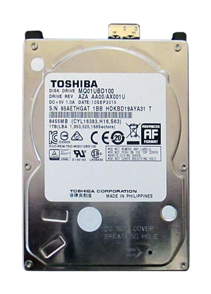 MQ01UBD100 Toshiba Mobile 1TB 5400RPM USB 3.0 8MB Cache 2.5-inch Internal Hard Drive
