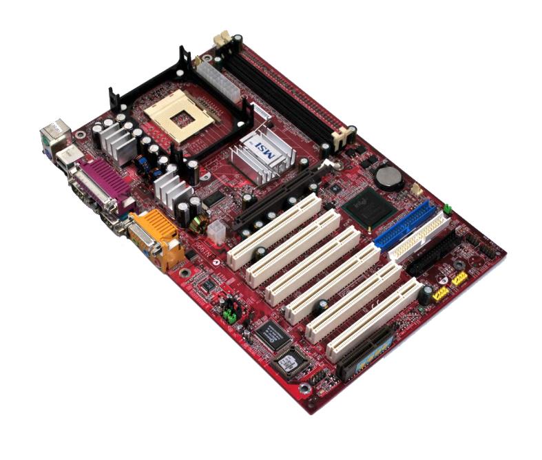 MS-6566E MSI Socket 478 Intel 845E Chipset Intel Pentium 4 Processors Support DDR 2x DIMM 2x ATA-100 ATX Motherboard (Refurbished)
