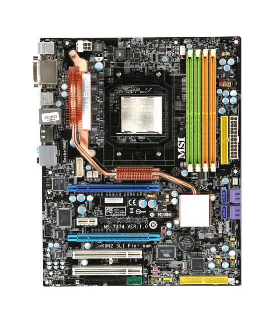 MS-7374 MSI Socket AM2+ Nvidia nForce 750a SLI Chipset AMD Athlon/ AMD Phenom X4/ Phenom X3/ AMD Sempron Processors Support DDR2 4x DIMM 6x SATA 3.0Gb/s ATX Motherboard (Refurbished)