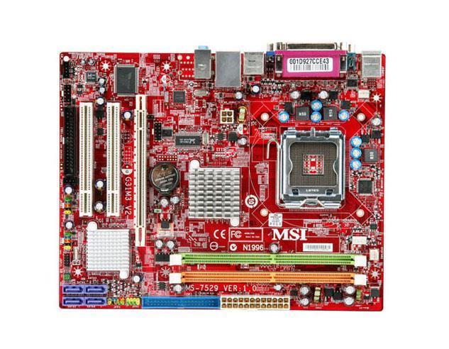 MS7529 MSI Socket 775 Chipset G31 DDR2 SATA 3GBps USB 2.0 micro-ATX System Board (Refurbished)