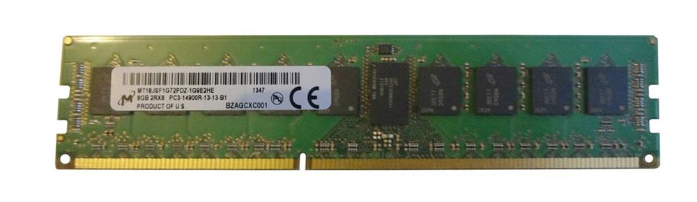 MT18JSF1G72PDZ-1G9E2HE Micron 8GB PC3-14900 DDR3-1866MHz ECC Registered CL13 240-Pin DIMM Dual Rank Memory Module