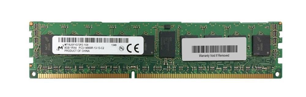 MT18JSF1G72PZ-1G9N1 Micron 8GB PC3-14900 DDR3-1866MHz ECC Registered CL13 240-Pin DIMM Single Rank Memory Module
