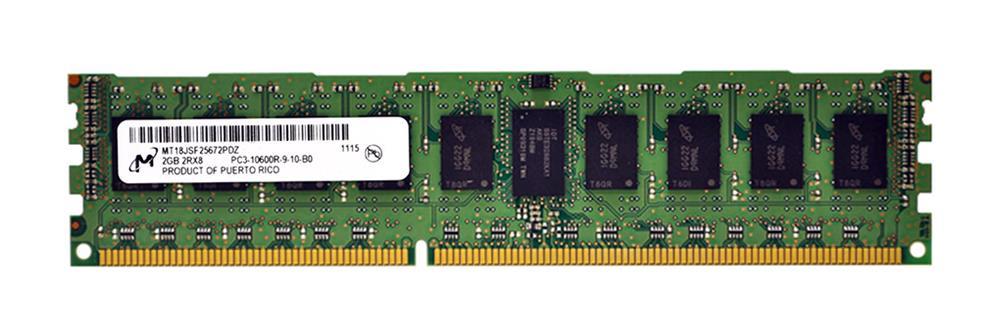 MT18JSF25672PDZ-1G6 Micron 2GB PC3-12800 DDR3-1600MHz ECC Registered CL11 240-Pin DIMM Dual Rank Memory Module