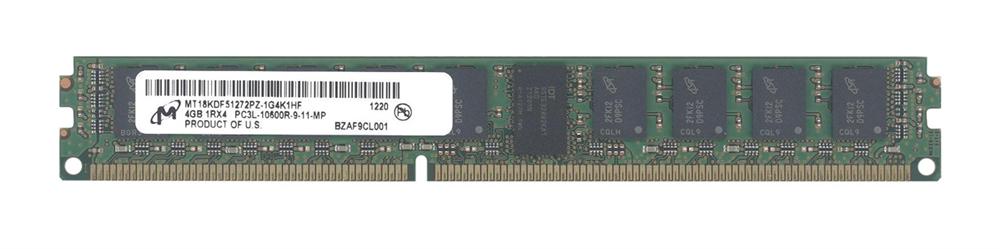 M4L-PC31333RD3S49DVL-4G M4L Certified 4GB 1333MHz DDR3 PC3-10600 Reg ECC CL9 240-Pin Single Rank x4 VLP 1.35V Low Voltage DIMM