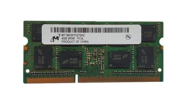MT18KSF51272HZ-1G4H1 Micron 4GB PC3-10600 DDR3-1333MHz ECC Unbuffered CL9 204-Pin SoDimm 1.35V Low Voltage Dual Rank Memory Module