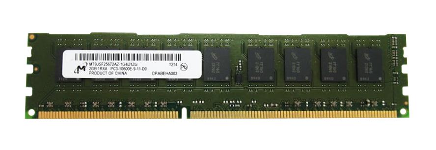 MT9JSF25672AZ-1G4D1ZG Micron 2GB PC3-10600 DDR3-1333MHz ECC Unbuffered CL9 240-Pin DIMM Single Rank Memory Module
