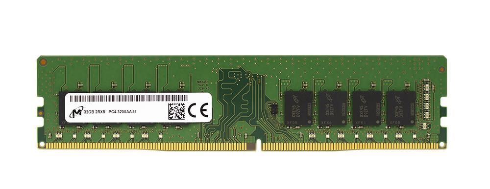 MTA16ATF4G64AZ-3G2 Micron 32GB PC4-25600 DDR4-3200MHz non-ECC Unbuffered CL22 288-Pin DIMM 1.2V Dual Rank Memory Module