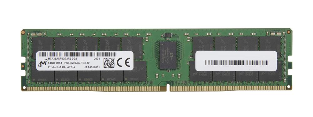 MTA18ASF4G72PDZ-3G2E1 Micron 32GB PC4-25600 DDR4-3200MHz Registered ECC CL22 288-Pin DIMM 1.2V Dual Rank Memory Module