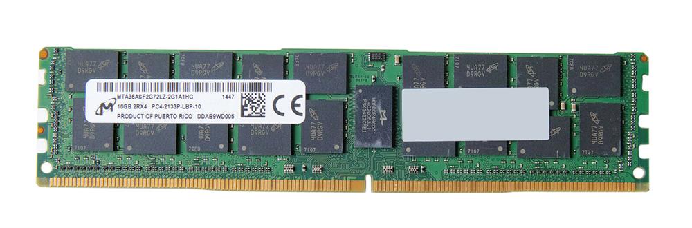 MTA36ASF2G72LZ-2G1A1 Micron 16GB PC4-17000 DDR4-2133MHz Registered ECC CL15 288-Pin Load Reduced DIMM 1.2V Dual Rank Memory Module