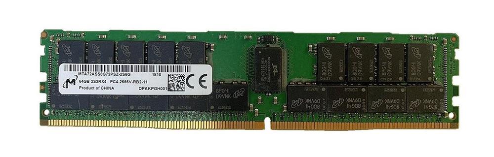 MTA72ASS8G72PSZ-2S6G1SG Micron 64GB PC4-21300 DDR4-2666MHz Registered ECC CL19 288-Pin DIMM 1.2V Quad Rank Memory Module