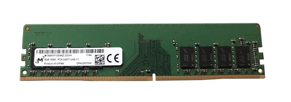 MTA8ATF1G64AZ-2G3 Micron 8GB PC4-19200 DDR4-2400MHz non-ECC Unbuffered CL17 288-Pin DIMM 1.2V Single Rank Memory Module