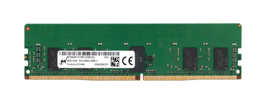 MTA9ASF1G72PZ-2G6B1QG Micron 8GB PC4-21300 DDR4-2666MHz Registered ECC CL19 288-Pin DIMM 1.2V Single Rank Memory Module