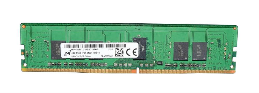 MTA9ASF51272PZ-2G3A2 Micron 4GB PC4-19200 DDR4-2400MHz Registered ECC CL17 288-Pin DIMM 1.2V Single Rank Memory Module