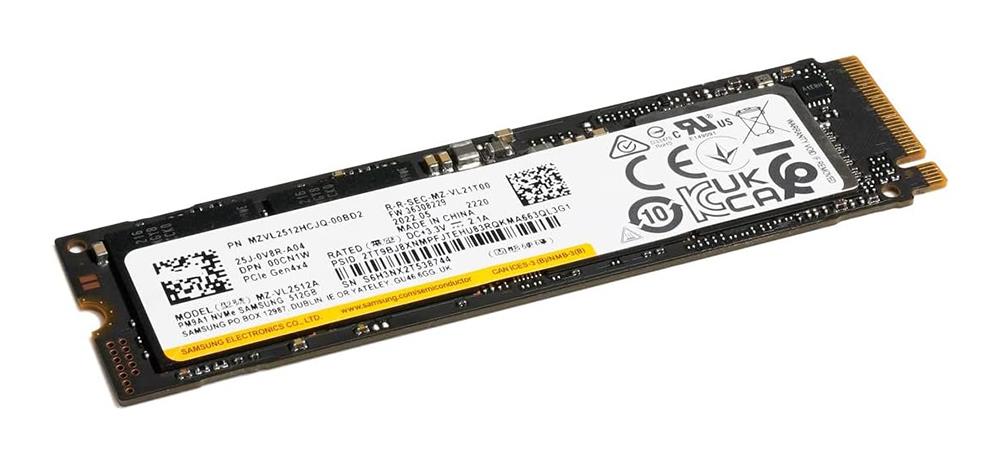 MZ-VL2512A Samsung PM9A1 512GB PCI Express NVMe 4.0 x4 M.2 2280 Solid State Drive (SSD)