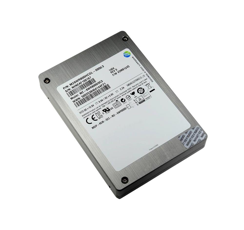 MZ6WR800HCGL Samsung SM1623 Series 800GB MLC SAS 6Gbps 2.5-inch Internal Solid State Drive (SSD)
