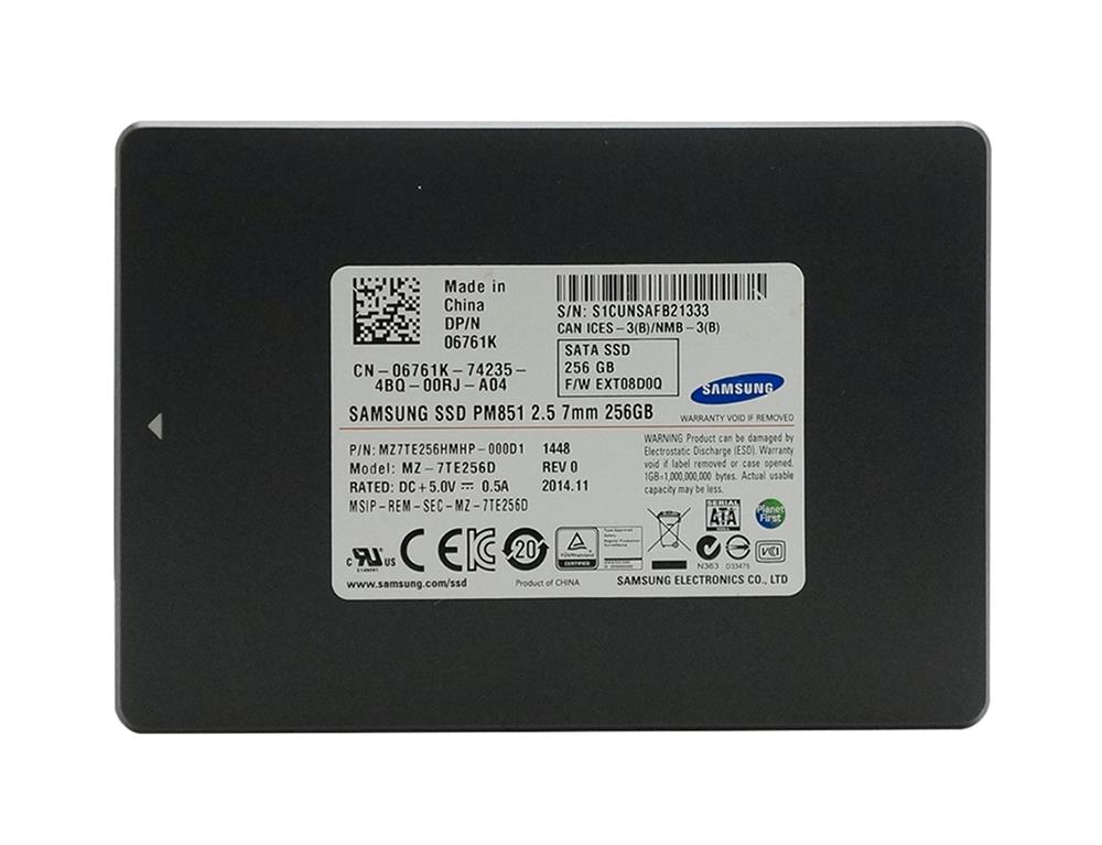 MZ7TE256HMHP-000D1 Samsung PM851 Series 256GB TLC SATA 6Gbps Extreme Performance 2.5-inch Internal Solid State Drive (SSD)