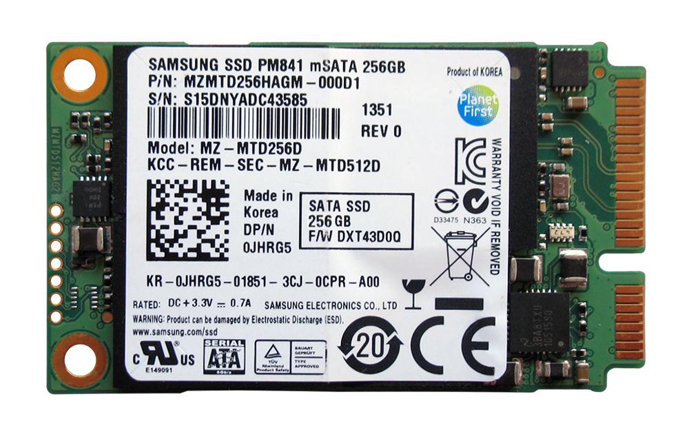 MZMTD256HAGM Samsung PM841 Series 256GB TLC SATA 6Gbps (AES-256) mSATA Internal Solid State Drive (SSD)