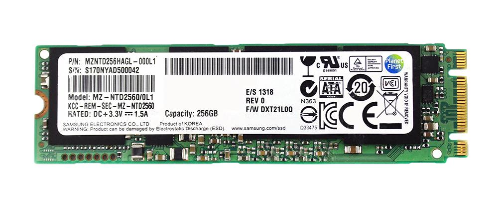 MZNTD256HAGL Samsung PM841 Series 256GB TLC SATA 6Gbps (AES-256) M.2 2280 Internal Solid State Drive (SSD)