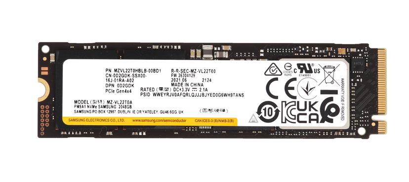 MZVL22T0HBLB-00BD1 Samsung PM9A1 Series 2TB PCI-Express 3.0 x4 (NVMe) M.2 2280 Internal Solid State Drive (SSD)