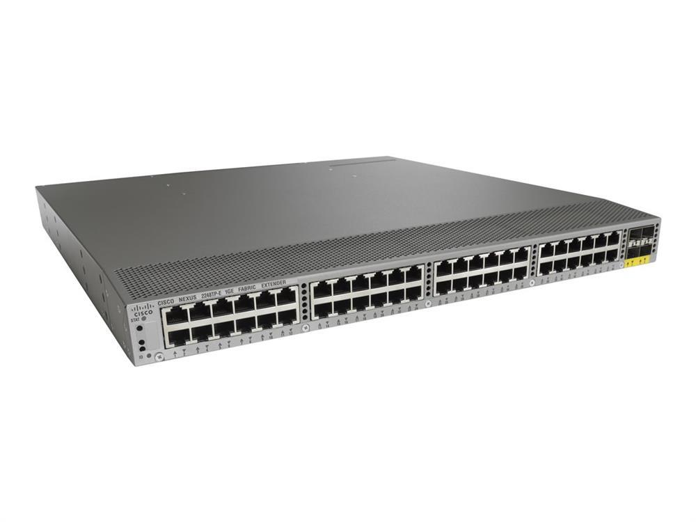 N2K-C2248TF-1GE-RF Cisco Nexus 2248TP Series 48-Ports 100/1000Base-T 1Gbps Fabric Extender Switch with 4x 10GE Ports and 2x AC PS, 1x Fan Module (Refurbished)