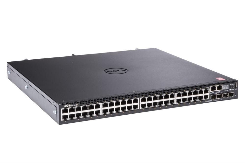 N3048P Dell PowerConnect 3048 48-Ports x 10/100 + 2x SFP + 2x 10/100/1000 Managed Switch (Refurbished)