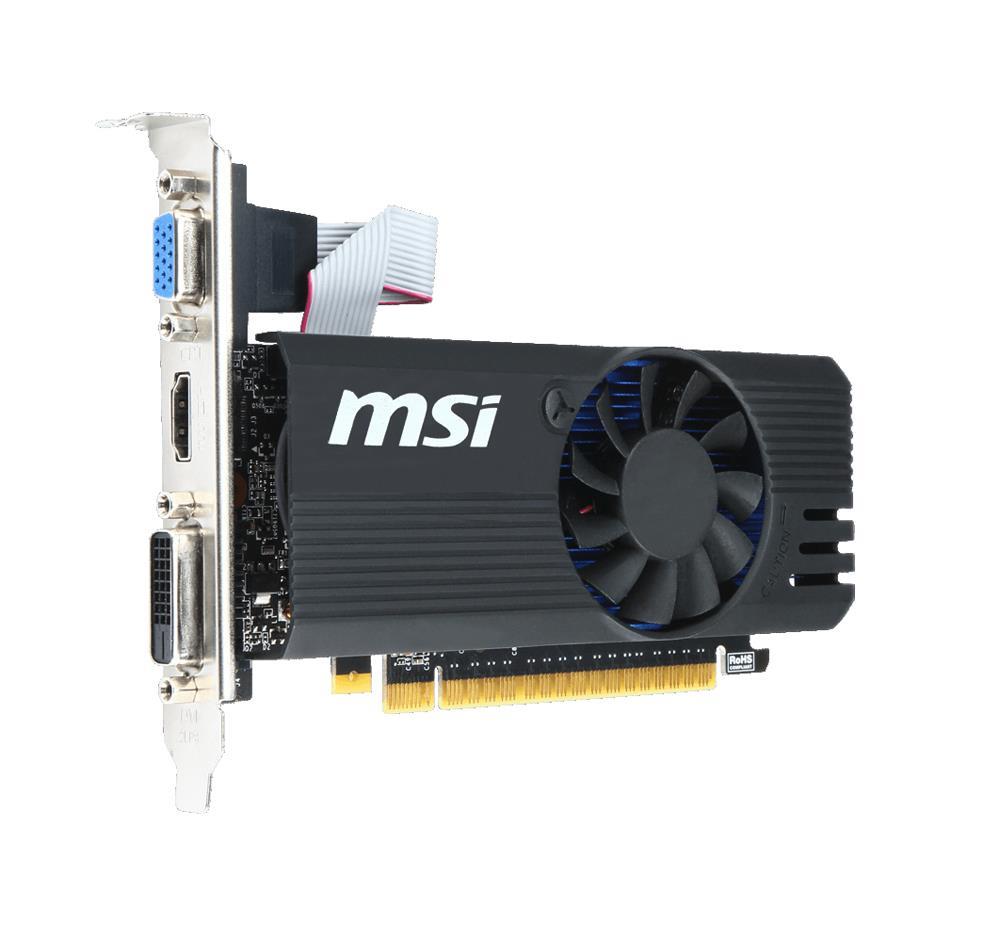 N6401GD5LP MSI N640-1gd5/lp Gt640 1GB DDR5 64bit PCI Express Dual DVI-d/HDMI/d-sub Video Graphics Card