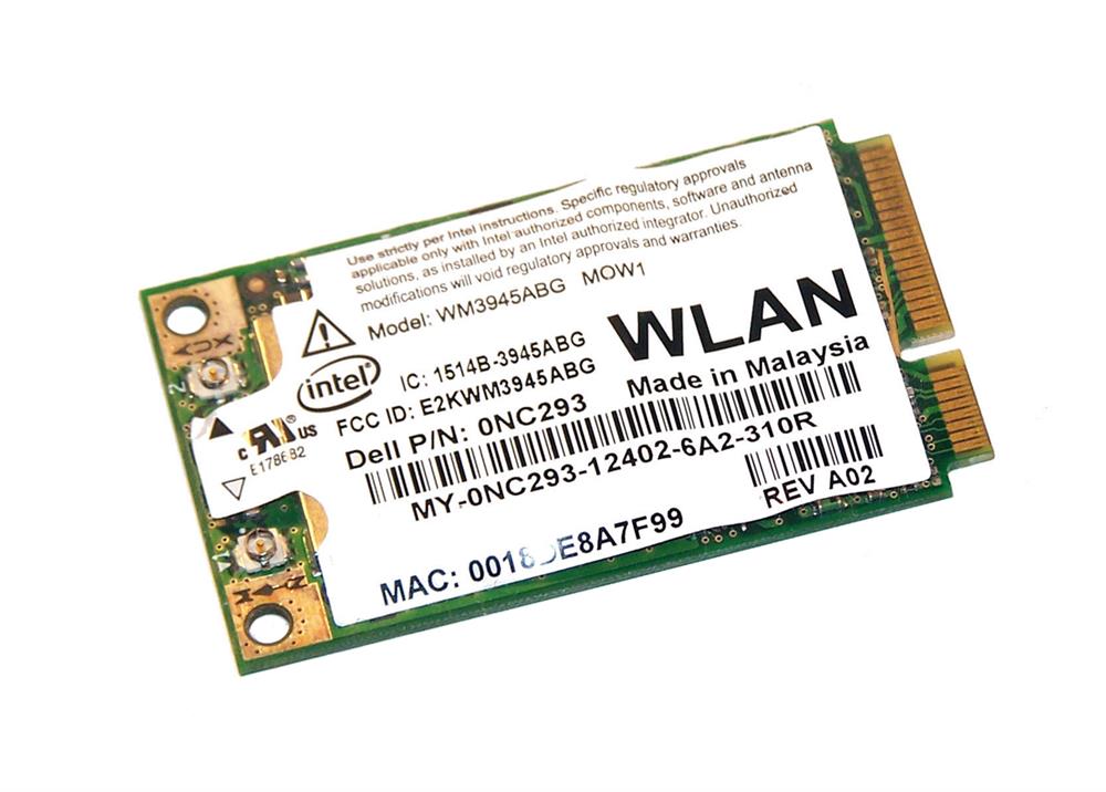 NC293 Dell Pro Wireless 3945 802.11 a/b/g Mini Card DAO/MAL (RoHS)