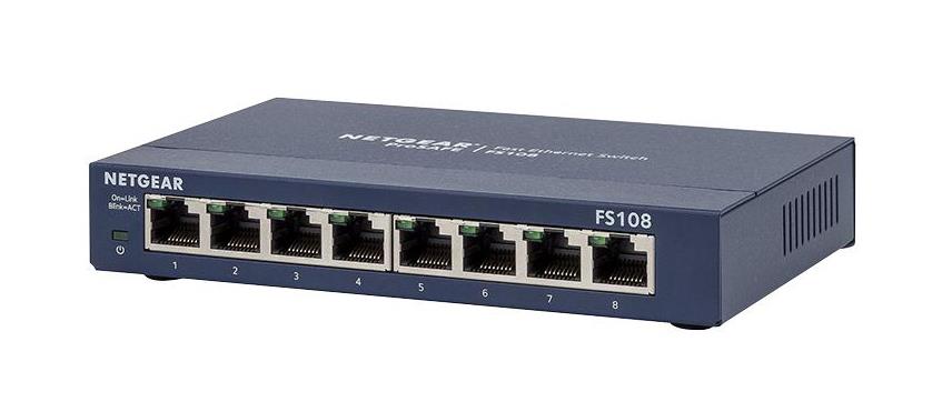 NETGEARFS108 NetGear Switch Desktop Prosafe 8-Ports 10/100 (Refurbished)