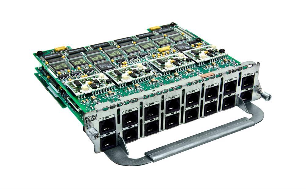 NM-16AM Cisco 16-Ports Analog Modem Network Module with V.92 (Refurbished)