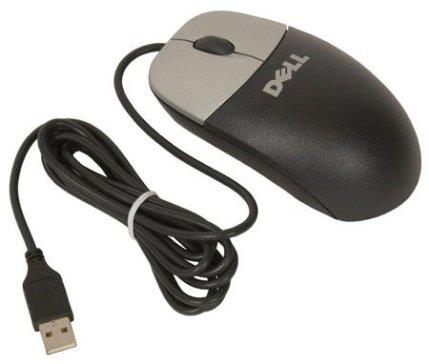 ODJ301 Dell USB Scroll Optical Mouse Black and Silver