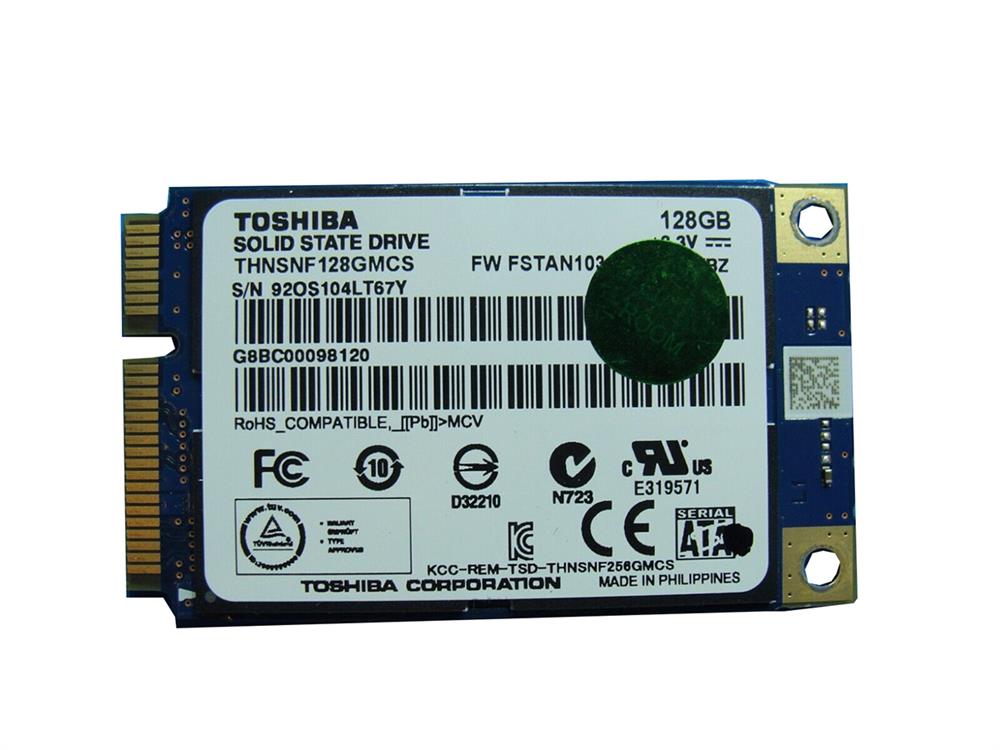 P000563830 Toshiba 128GB SATA 6Gbps mSATA Internal Solid State Drive (SSD)
