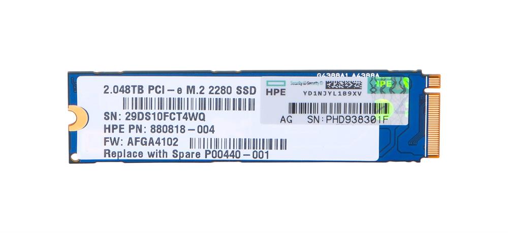 P00440-001 HP 2.048TB NVMe x4 M.2 2280 RI Internal Solid State Drive (SSD)