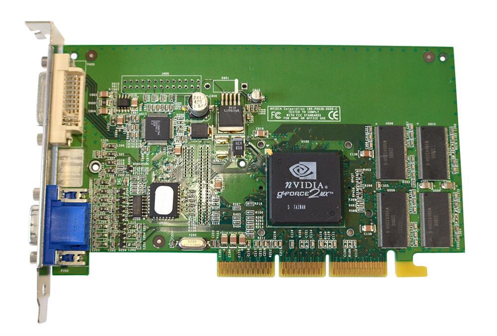 P2075-69501 HP Nvidia GeForce2 MX400 32MB AGP Video Graphics Card with DVI Connector