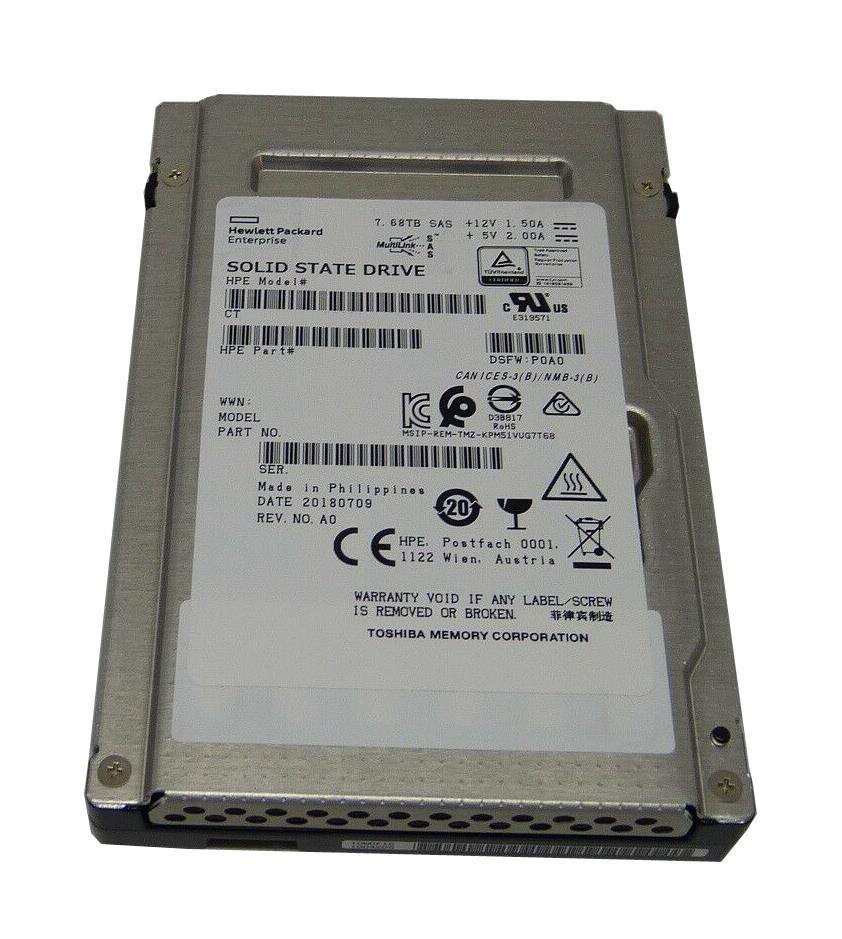 P36645-001 HPE 7.68TB TLC SAS 12Gbps Read Intensive 2.5-inch Internal Solid State Drive (SSD) with Low Profile Converter 