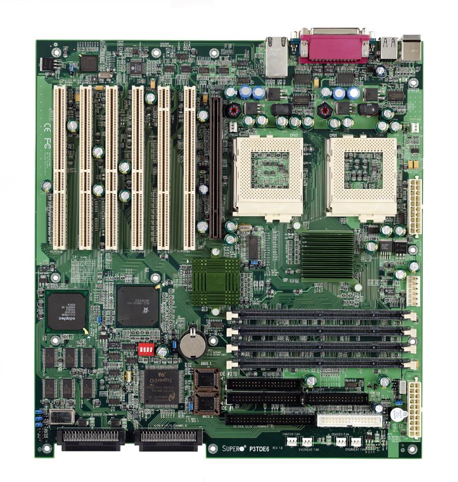 P3TDER SuperMicro Dual Socket FCPGA370 Serverworks Serverset III HE-SL Chipset Intel Pentium III Processors Support SDRAM 4x DIMM ATX Motherboard (Refurbished)
