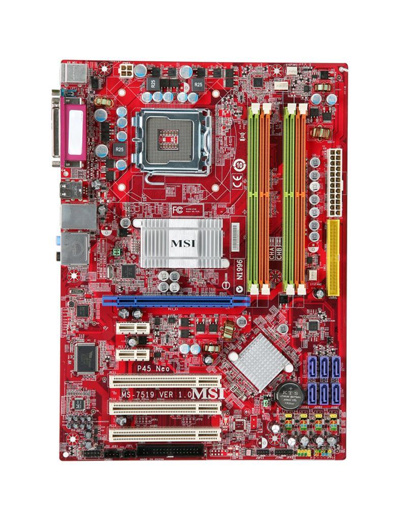 P45 NEO MSI Intel Chipset Socket T LGA-775 ATX Desktop Motherboard (Refurbished)