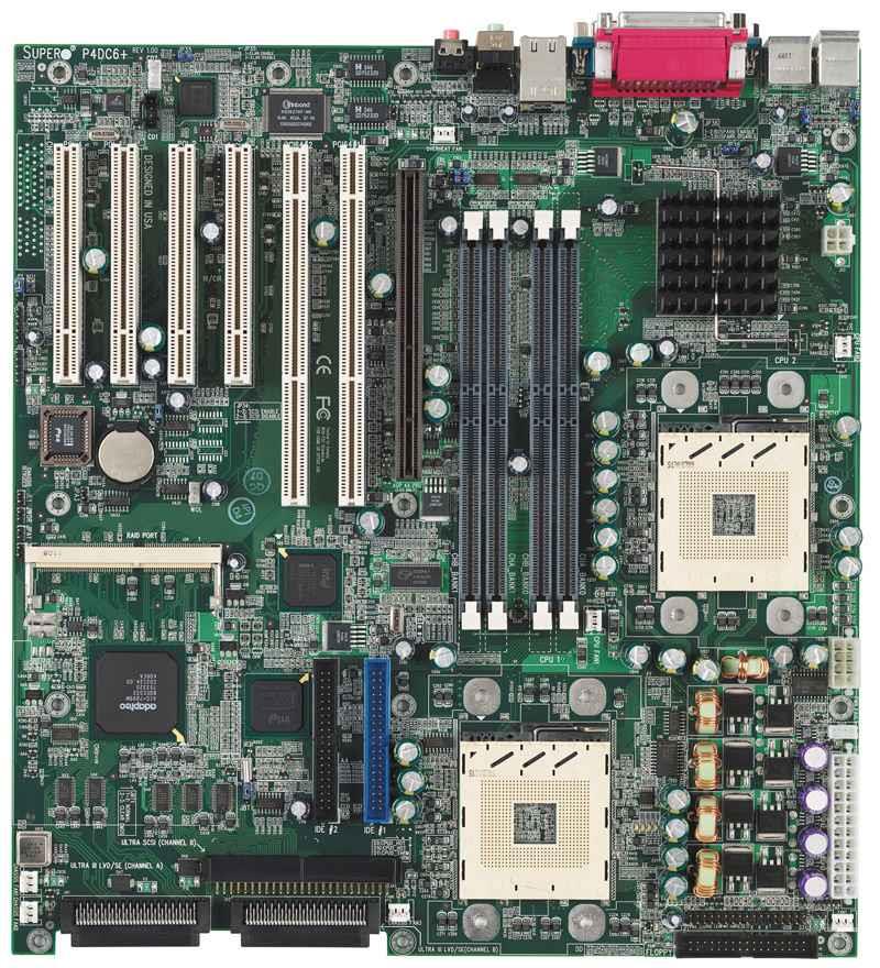 P4DC6 SuperMicro Dual Socket mPGA603 Intel 860 Chipset Intel Dual Xeon Processors Support 4x DIMM ATA/100 Extended ATX Server Motherboard (Refurbished)