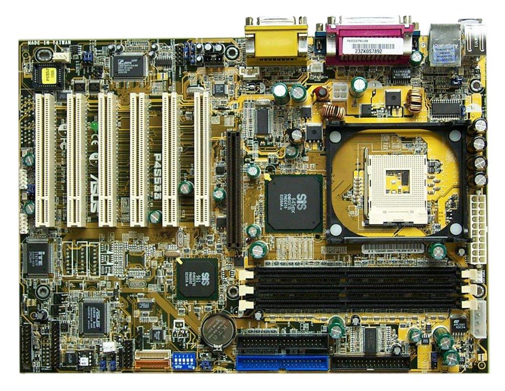 P4S533-E-PA/LAN/UAYZ ASUS Based on SIS 645DX Chipset . 3 DDR DIMM 6 PCI 1 AGP 4X 2x Ultra (Refurbished)