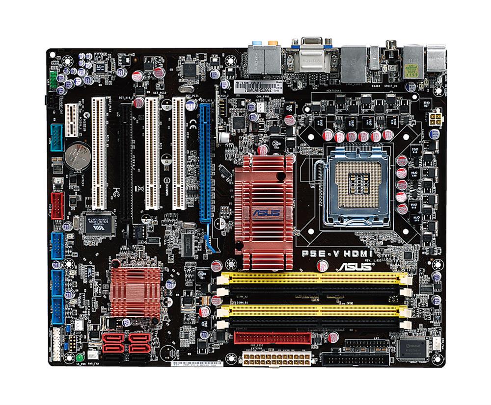 P5E-V HDMI ASUS Socket LGA 775 Intel G33 + ICH9R Chipset Core 2 Quad/ Core 2 Extreme/ Core 2 Duo/ Pentium Extreme/ Pentium D/ Pentium 4 Processors Support DDR2 4x DIMM 6x SATA 3.0Gb/s ATX Motherboard (Refurbished)