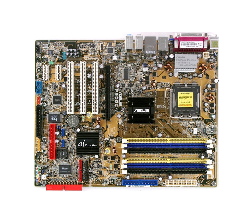P5GDC-V Deluxe ASUS Socket LGA 775 Intel 915G + ICH6R Chipset Intel Pentium 4/ Celeron Processors Support DDR2 4x DIMM 4x SATA 3.0Gb/s ATX Motherboard (Refurbished)