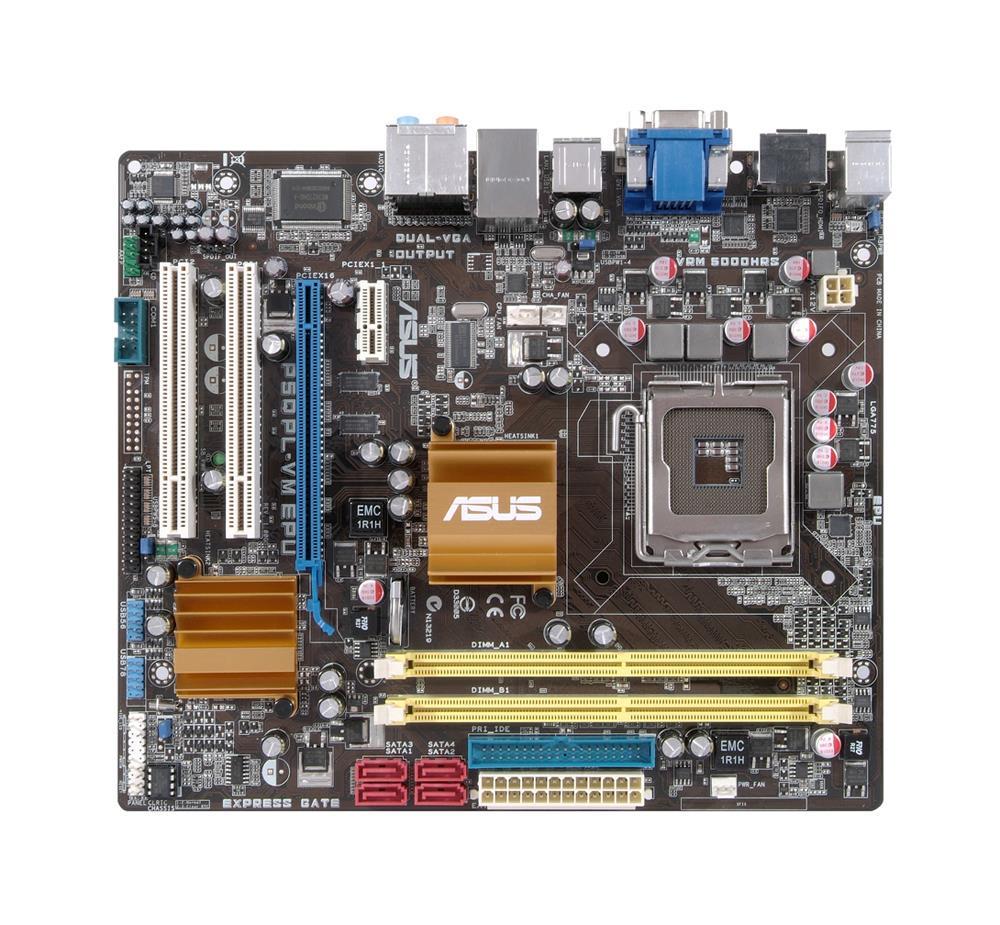 P5QPL-VMEPU ASUS P5QPL-VM EPU Socket LGA 775 Intel G41/ICH7 Chipset Core 2 Quad/Core 2 Extreme/Core 2 Duo/ Celeron E1000 Series & 400 Series Processors Support DDR2 2x DIMM 4x SATA 3.0Gb/s uATX Motherboard (Refurbished)