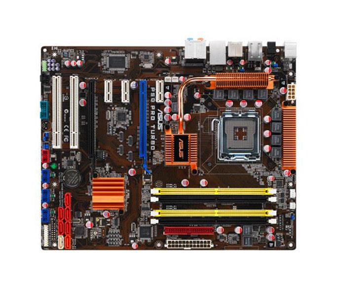 P5QPROTURBO ASUS P5Q PRO Turbo Socket LGA 775 Intel P45/ICH10R Chipset Core 2 Quad/ Core 2 Extreme/ Core 2 Duo/ Pentium Dual-Core/ Celeron Processors Support DDR2 4x DIMM 5x SATA 3.0Gb/s ATX Motherboard (Refurbished)