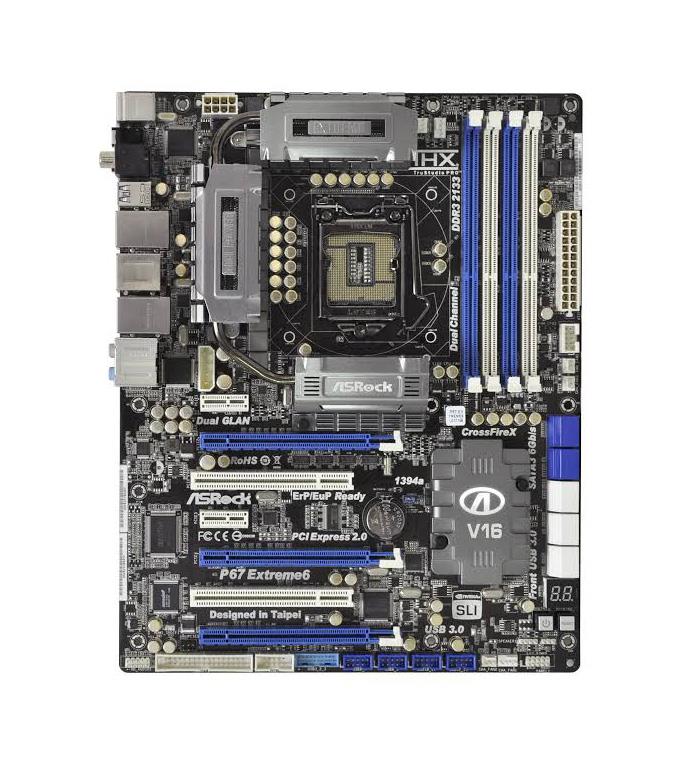 P67-EXTREME6 ASRock P67 Extreme6 Socket LGA 1155 Intel P67 Chipset 3rd & 2nd Generation Core i7 / i5 / i3 / Pentium / Celeron / Xeon Processors Support DDR3 4x DIMM 4x SATA2 3.0Gb/s ATX Motherboard (Refurbished)