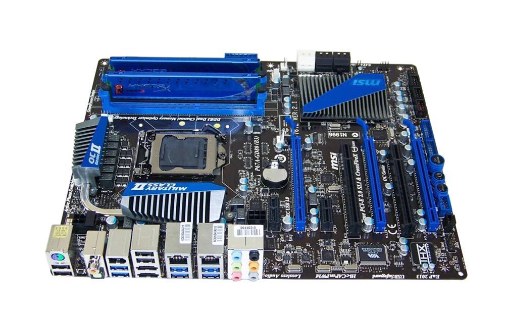 P67A-GD80-B3 MSI P67A-GD80 (B3) Socket LGA 1155 Intel P67 Chipset Core i7 / i5 / i3 Processors Support DDR3 4x DIMM 2x SATA 6.0Gb/s ATX Motherboard (Refurbished)