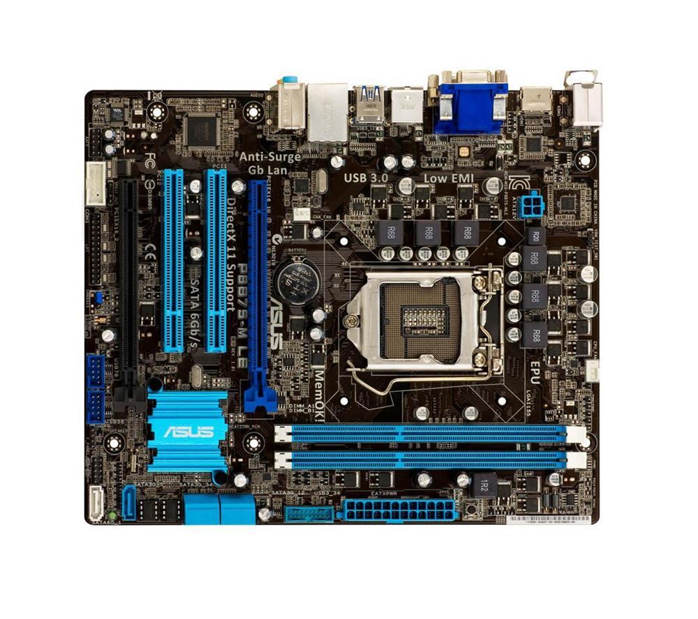 P8B75-MLE ASUS Socket LGA 1155 Intel B75 Chipset Core i7 / i5 / i3 / Pentium / Celeron Processors Support DDR3 4x DIMM 5x SATA 3.0Gb/s Micro-ATX Motherboard (Refurbished)