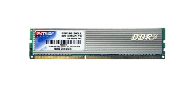 PEP31G1600LL Patriot Extreme LL 1GB 240-Pin DIMM Memory Module