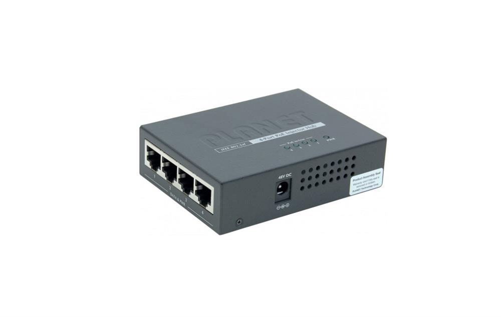 POE-400 Planet Technology 4-Ports 802.3af Power over Ethernet Injector Hub