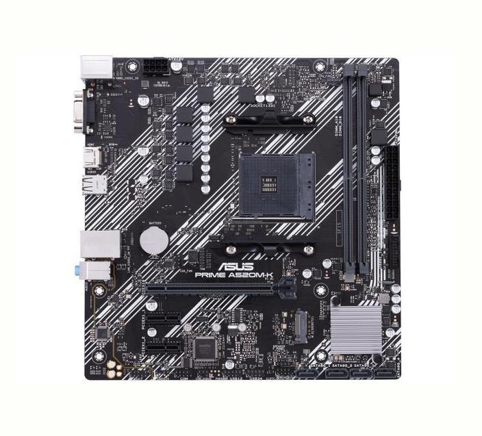 PRIME A520M-K/CSM ASUS Socket AM4 AMD A520 Chipset AMD Ryzen 5000/5000 G-Series/ 4000 G-Series/ 3000 Series Processors Support DDR4 2x DIMM 4x SATA 6.0Gb/s Micro-ATX Motherboard (Refurbished)